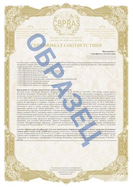 Образец Приложение к СТО 01.064.00220722.2-2020 Осинники Сертификат СТО 01.064.00220722.2-2020 